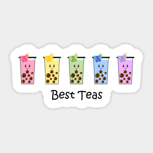 Best Teas Boba Funny Pun for Besties Sticker